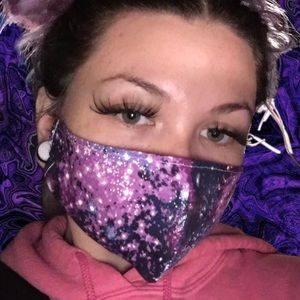 glitter galaxy dust/rave mask 🌀